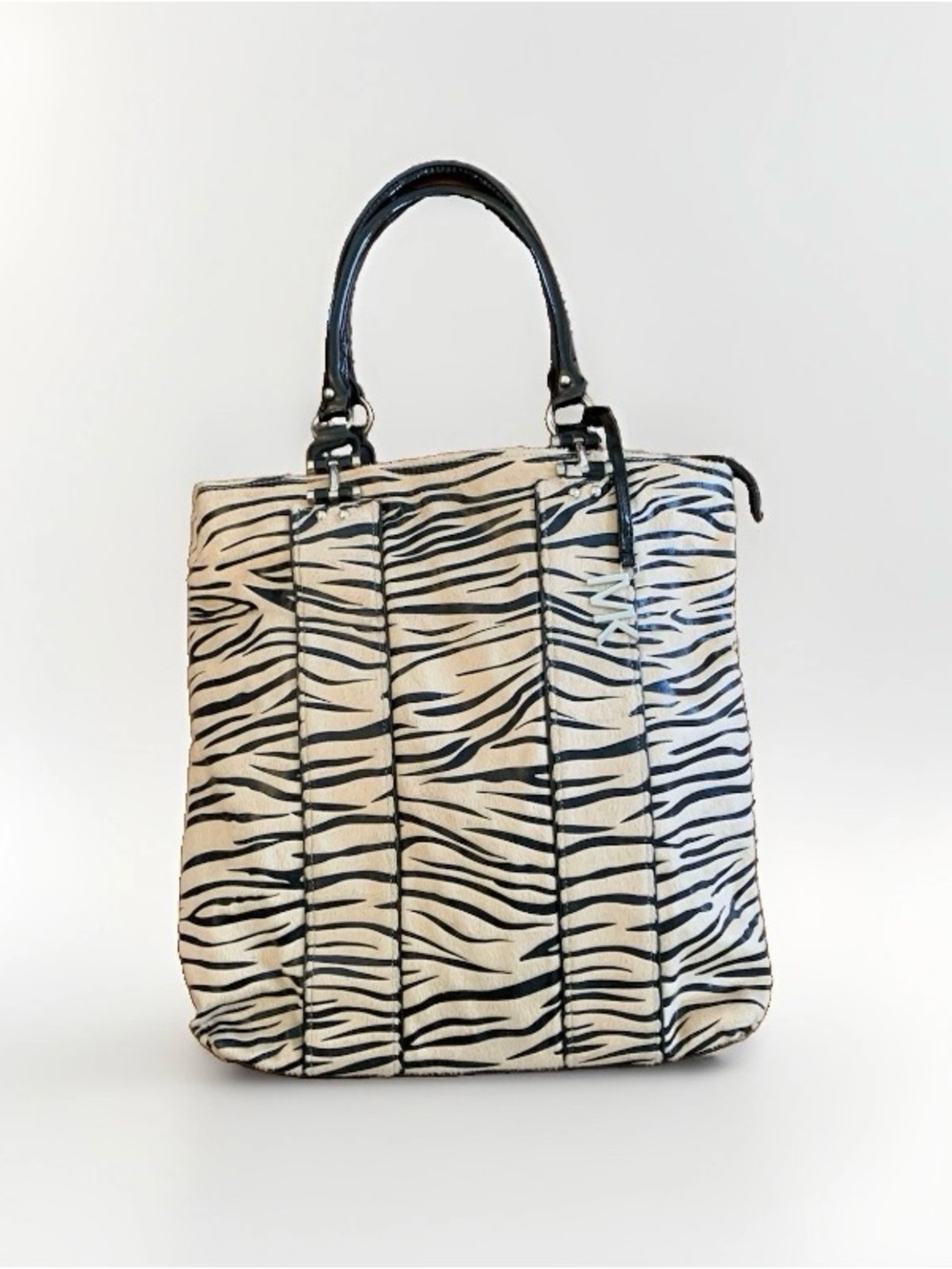 Vintage Mary Kay Faux Fur Zebra Striped Tote Bag Retro 1990’s